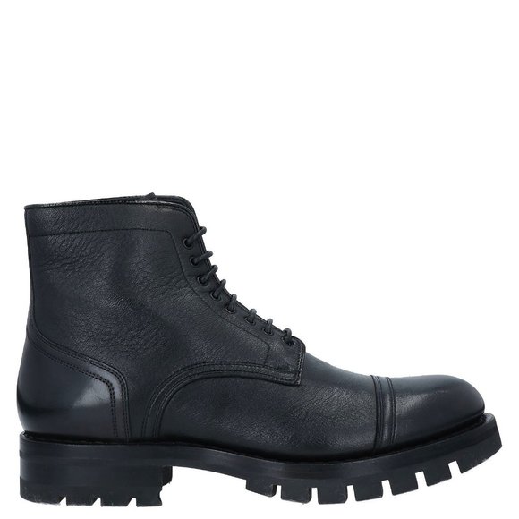 Celebrity-Owned Santoni Custom Boots - Size 9 - Black German Hunter Boot Santoni | Shoes | Beautiful Santoni Boots With Fur For Men 6  main image 2